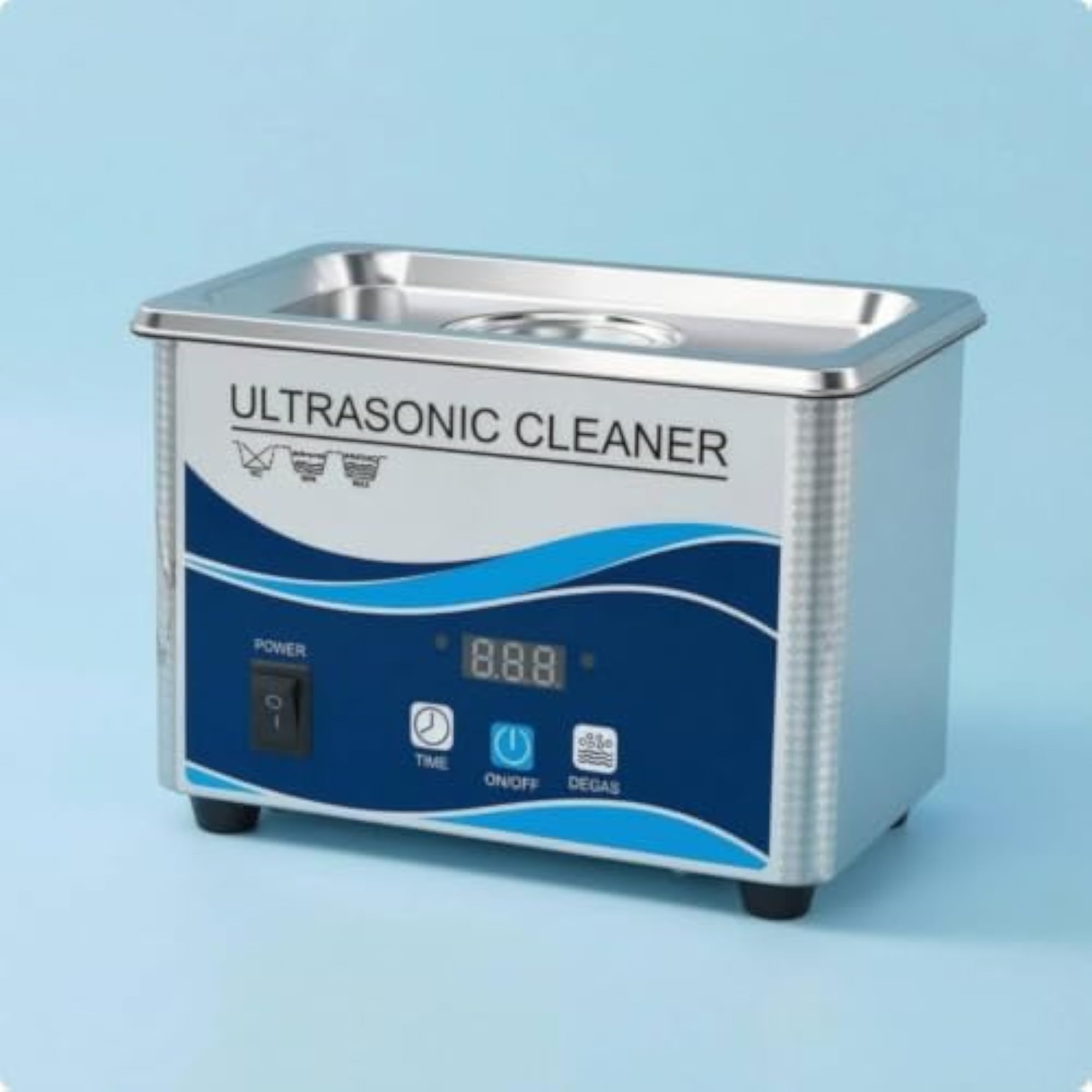 Digital Timer Sonic Jewelry Cleaner for Jewelers and Denture Wearers